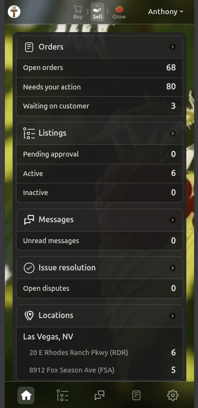 Tekel mobile merchant seller dashboard