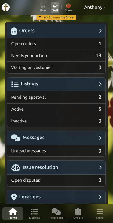 Tekel mobile merchant seller dashboard